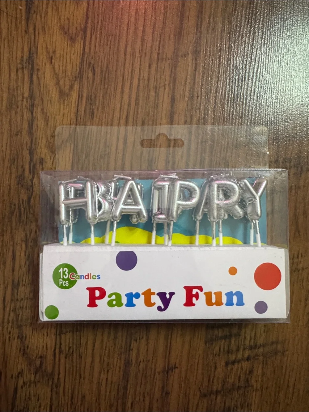 Silver 'HAPPY BIRTHDAY’ Letter Candles C1.RBk.M